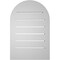Ekena Millwork Round Top Surface Mount PVC Gable Vent: Functional, w/ 2"W x 1-1/2"P Brickmould Frame, 16"W x 24"H GVPRT16X2402SF - alternate 5